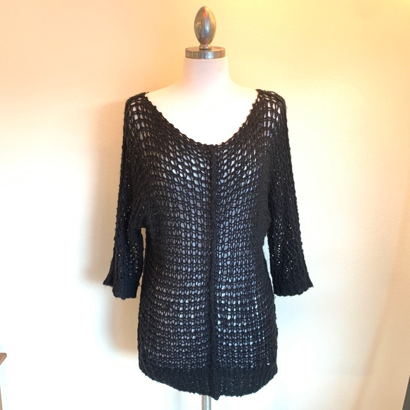 Black Knit Summer Sweater - Picture 1 of 9